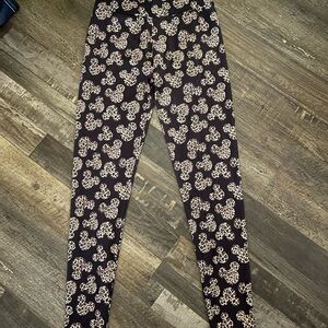 LuLaRoe Black and Cream Patterned Leggings